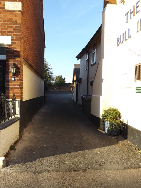 Entrance to The Bull Inn Public House Car Park