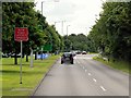 Southbound Europa Way (A452) approaching Gallows Hill