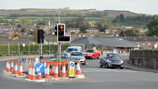 Junction improvements, Dunlady Road, Dundonald - October 2014(2)