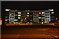 Night view of flats at Thamesmead West