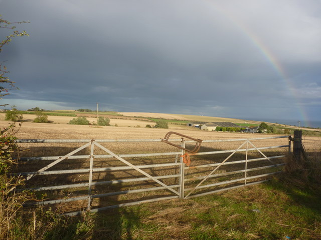 Berwickshire Landscape : Field Gateway Near Bogangreen, Coldingham