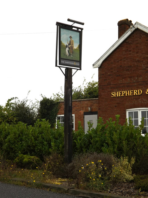 Shepherd & Dog Public House sign