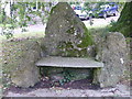 ST5704 : Three Old Stones Made into a bench by Paul D