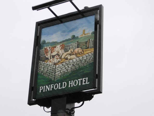 Pinfold Hotel pub sign