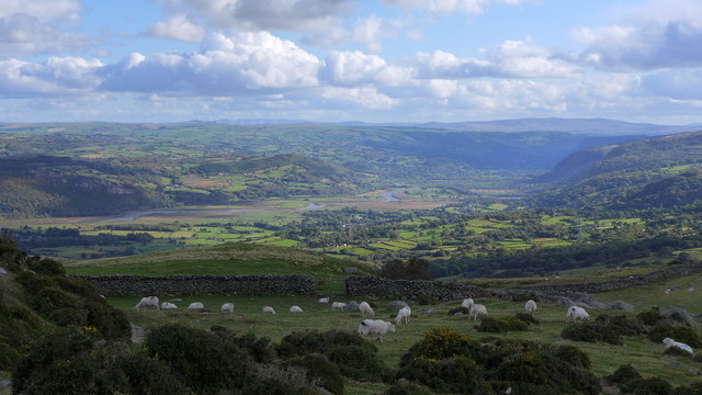 Caer Bach: View across the valley of the river Convy