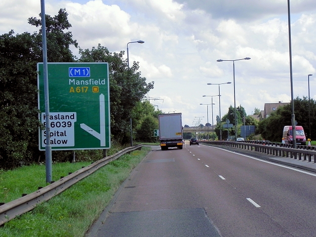 A617 Leaving Chesterfield © David Dixon Geograph Britain And Ireland 8157