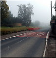 Start of the 30mph zone at the NW edge of Coleford