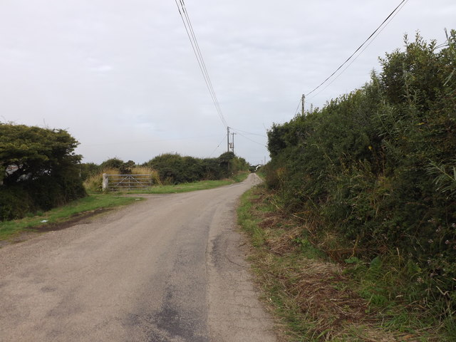 The road outside Higher Predannack cottage