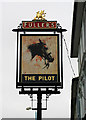 The Pilot (3) - sign, 56 Wellesley Road, Chiswick, London