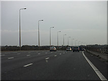 SJ6688 : Warrington District : The M6 Motorway by Lewis Clarke
