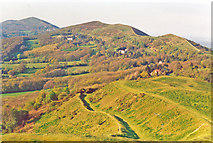 SO7640 : Malvern Hills: north view from British Camp (Herefordshire Beacon) by Ben Brooksbank