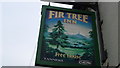 Pub sign for the Fir Tree Inn at Crewgreen