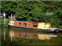 SJ8934 : Moored narrowboat in Stone, Staffordshire by Roger  D Kidd