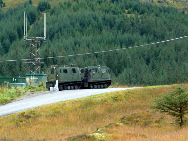 Military communications half-tracks on Rest-and-be Thankful