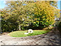 Dividing road at Hadnock Court, north of Monmouth