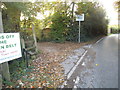 Old Lane at the junction of The Gardens