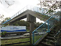 Footbridge over the motorway east of Trub