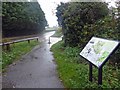 SE4346 : Information board on The Wetherby Railway path by Steve  Fareham