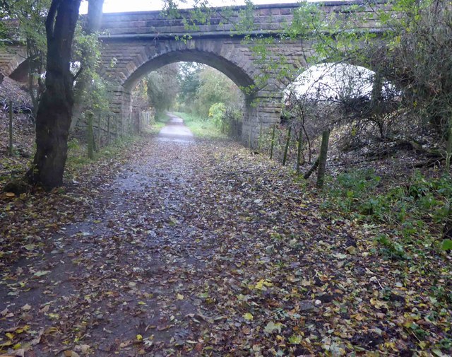 Bridge over former railway track now The Wetherby Railway Path