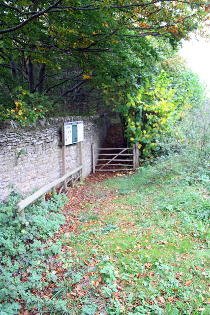 Path into Woodstock Community Woodland from A44