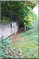 Path into Woodstock Community Woodland from A44