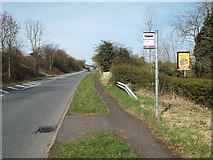 SP0773 : Bus stop by southbound slip road off A435 between Inkford and Blackoak by Robin Stott