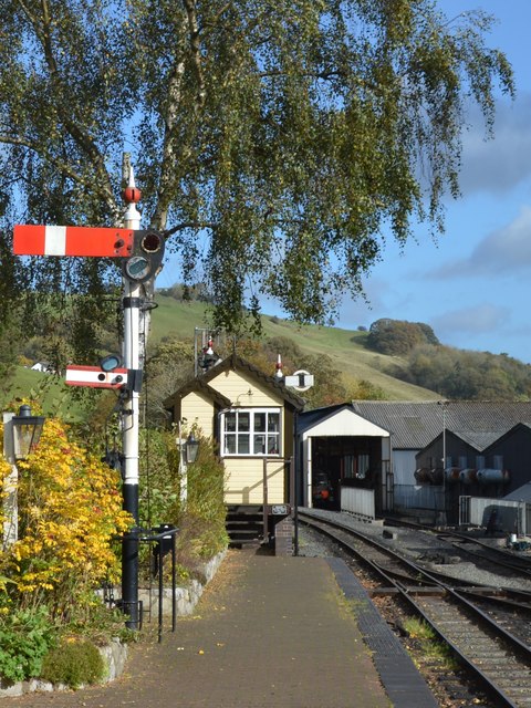 Signal and signal box at Llanfair... © John M :: Geograph Britain and ...