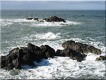 NW9772 : Rocks at Corsewall Point by David Purchase