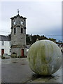 Clock Tower and Sculpture