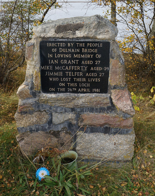 Memorial at Loch Alvie