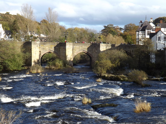The bridge at Llangollen across the River Dee