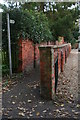 Walls by a footpath off Church Walk