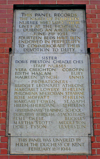 Salford Royal Hospital War memorial