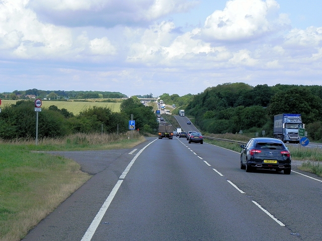 Great North Road (A1), Junction with... © David Dixon :: Geograph ...