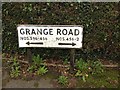 Vintage street nameplate, Grange Road, Grange