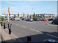 Leamington Shopping Park looking west-northwest from outside Sainsbury?s