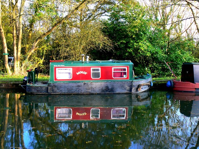 Canal boat 'Molly', Grand Union Canal, Rising Lane, near Baddesley Clinton, Warwickshire