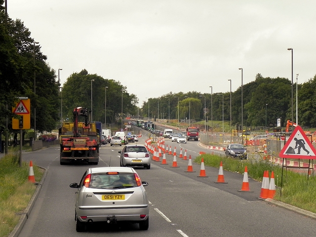 Clifton Lane Widening Work, August 2014