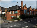 School Lane corner of a school in Banbury