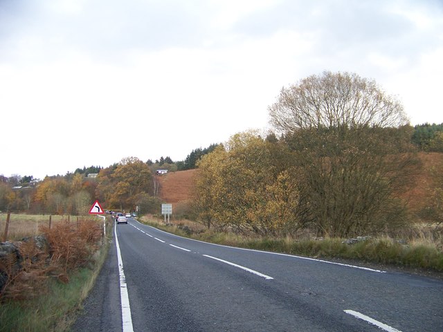 A809 heading north to Garvel bridge