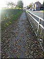 Pedestrian barrier alongside the A645 Snaith