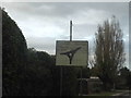 Roundabout sign on Welley Road, Sunnymeads
