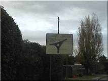 TQ0075 : Roundabout sign on Welley Road, Sunnymeads by David Howard