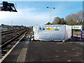 Danger - deep excavations on Swindon railway station