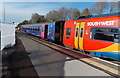 South West train and First train in Swindon