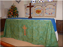 TQ2913 : St John the Baptist, Clayton: altar by Basher Eyre