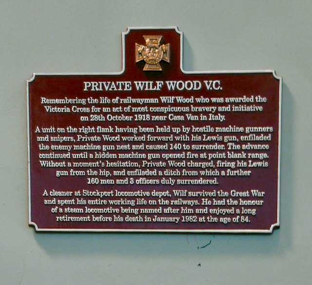 Plaque to Private Wilf Wood V.C.