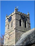 NY8355 : St. Cuthbert's Church, Allendale - tower by Mike Quinn