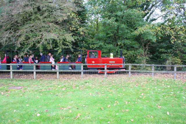 'Winston' hauling miniature railway train in Blenheim Park