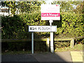 TM2274 : Ash Plough sign by Geographer